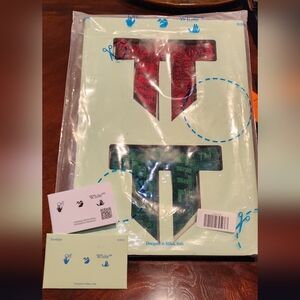 Off-White Red and Green Xmas Bow Ornaments